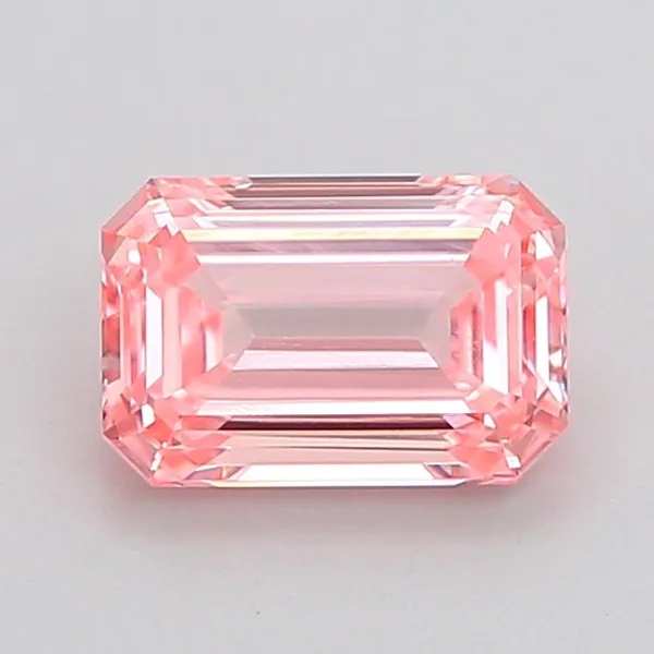 1.08ct EMERALD Fancy Intense Pink VVS2 Coloured Lab diamond