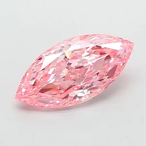 2.76ct MARQUISE Fancy Vivid Pink VVS2 Coloured Lab diamond