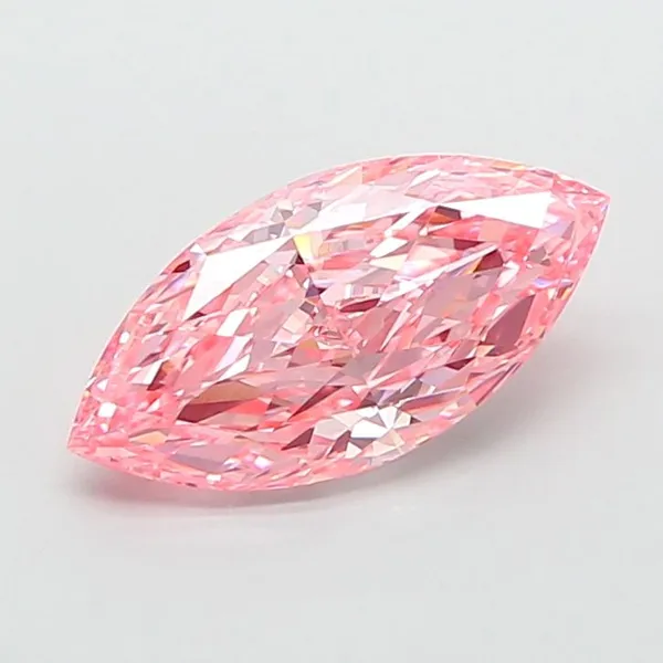 2.76ct MARQUISE Fancy Vivid Pink VVS2 Coloured Lab diamond