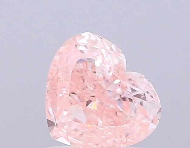 1.00ct HEART Fancy Intense Pink VS1 Coloured Lab diamond