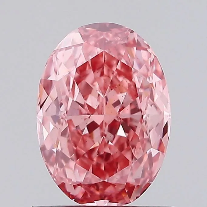 1.20ct OVAL Fancy Vivid Pink VS2 Coloured Lab diamond