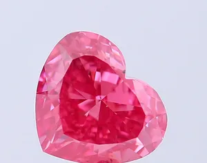 1.51ct HEART Fancy Vivid Pink VS2 Coloured Lab diamond