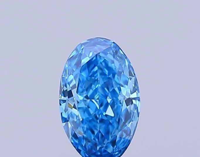 0.32ct OVAL Fancy Vivid Blue VS1 Coloured Lab diamond
