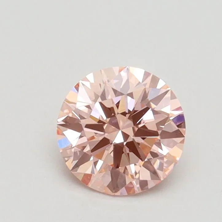 0.65ct ROUND Fancy Intense Pink VS1 Coloured Lab diamond