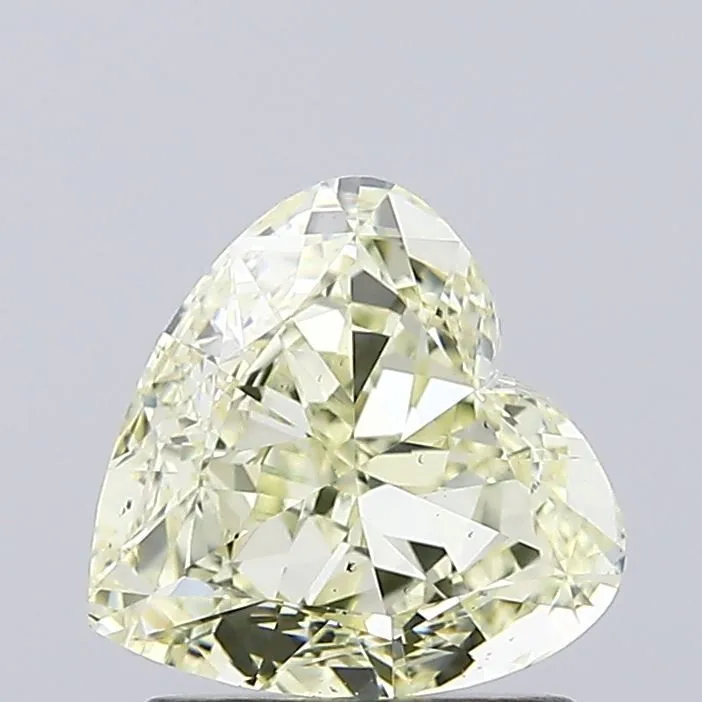1.50ct HEART Fancy Light Yellow VS2 Coloured Lab diamond