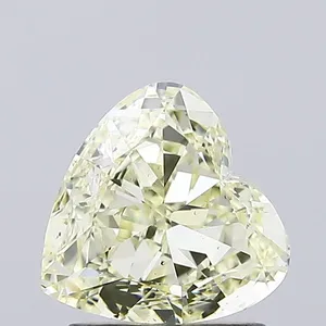 1.5ct HEART Fancy Light Yellow VS2 Coloured Lab diamond