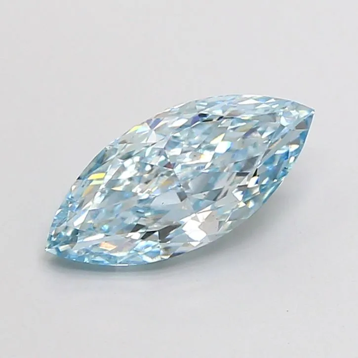1.28ct MARQUISE Fancy Vivid Blue VS1 Coloured Lab diamond