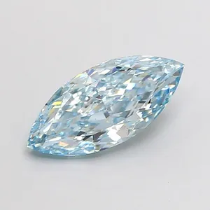 1.28ct MARQUISE Fancy Vivid Blue VS1 Coloured Lab diamond