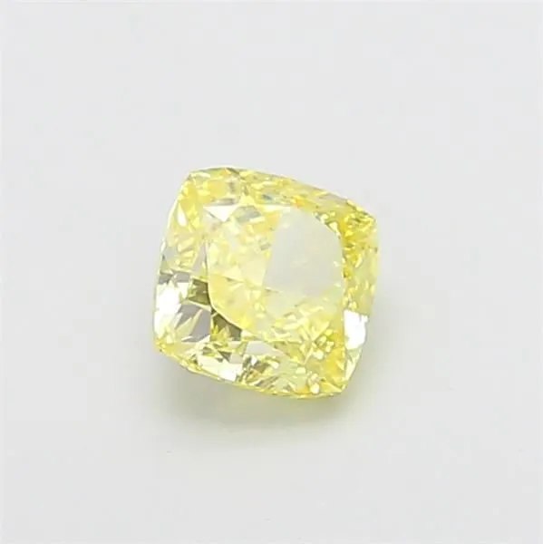 1.06ct CUSHION Fancy Intense Yellow VS1 Coloured Lab diamond