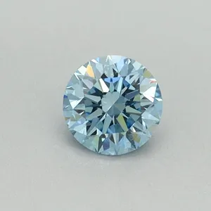 0.34ct ROUND Fancy Vivid Blue VS1 Coloured Lab diamond