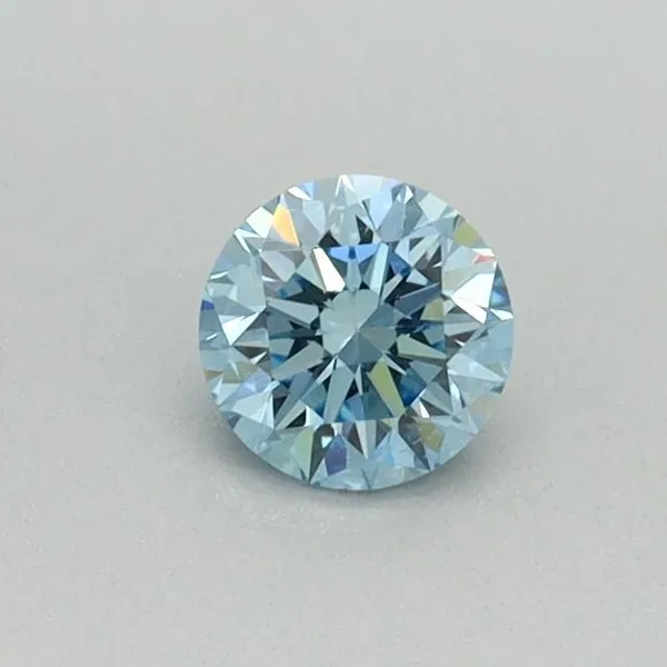 0.34ct ROUND Fancy Vivid Blue VS1 Coloured Lab diamond