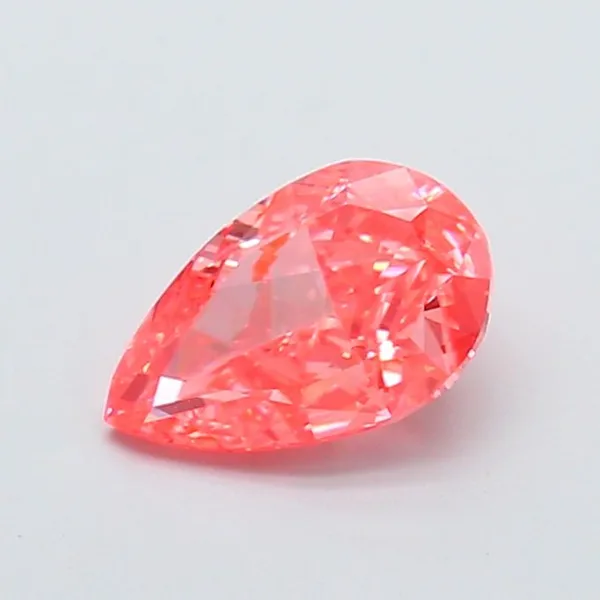 1.29ct HEART Fancy Vivid Pink VVS2 Coloured Lab diamond