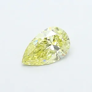 0.34ct PEAR Fancy Intense Yellow VVS2 Coloured Lab diamond
