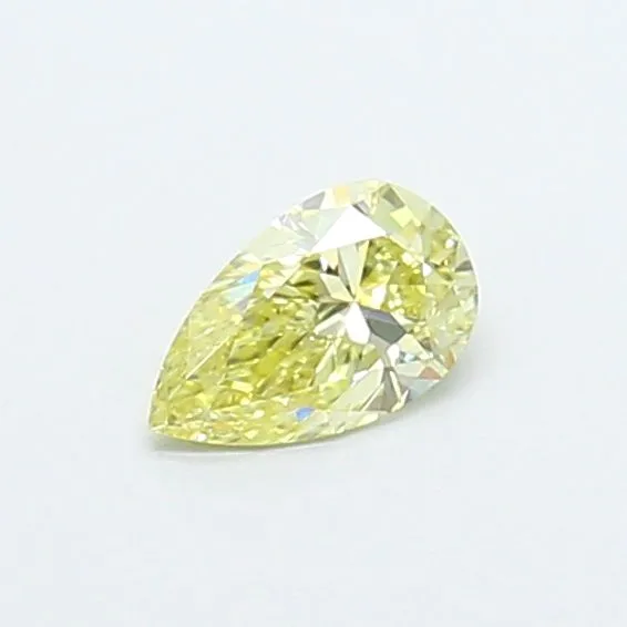 0.34ct PEAR Fancy Intense Yellow VVS2 Coloured Lab diamond