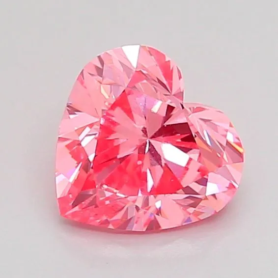 1.02ct HEART Fancy Vivid Pink VS1 Coloured Lab diamond