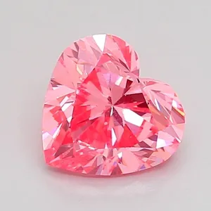 1.02ct HEART Fancy Vivid Pink VS1 Coloured Lab diamond