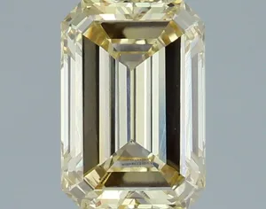 1.3ct EMERALD Fancy Light Yellow VVS2 Coloured Lab diamond