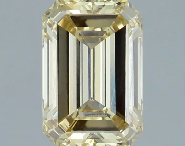 1.3ct EMERALD Fancy Light Yellow VVS2 Coloured Lab diamond