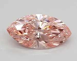 0.65ct MARQUISE Fancy Vivid Pink VS1 Coloured Lab diamond