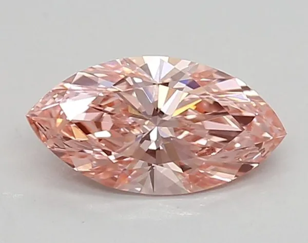 0.65ct MARQUISE Fancy Vivid Pink VS1 Coloured Lab diamond