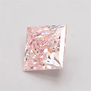 1.01ct PRINCESS Fancy Pink VS2 Coloured Lab diamond