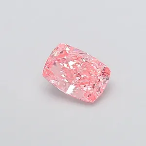 1.02ct CUSHION Fancy Vivid Pink VS1 Coloured Lab diamond