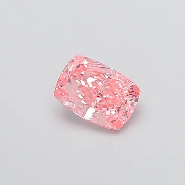 1.02ct CUSHION Fancy Vivid Pink VS1 Coloured Lab diamond
