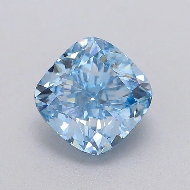 1.09ct CUSHION Fancy Vivid Blue VS2 Coloured Lab diamond