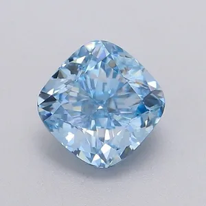 1.09ct CUSHION Fancy Vivid Blue VS2 Coloured Lab diamond