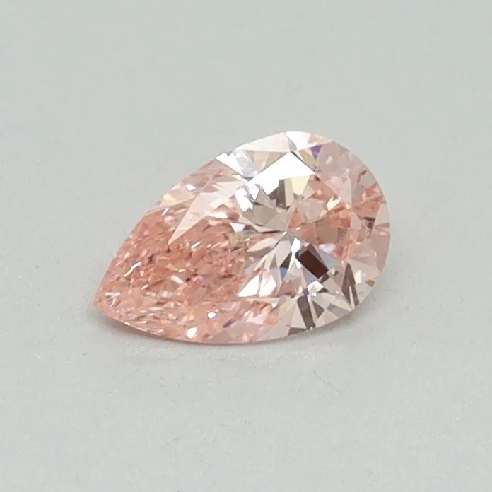 0.31ct PEAR Fancy Vivid Pink VS2 Coloured Lab diamond