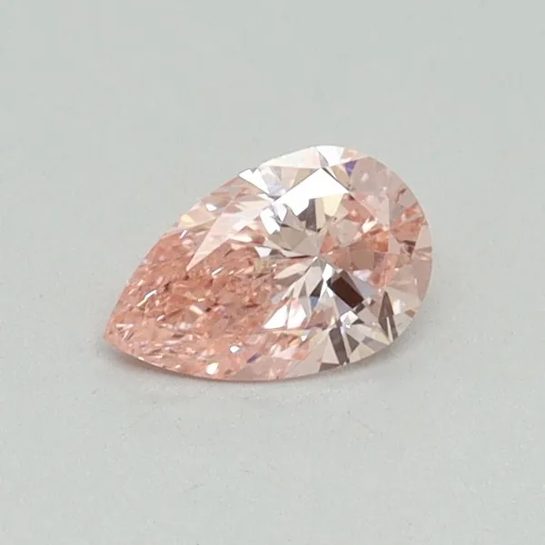 0.31ct PEAR Fancy Vivid Pink VS2 Coloured Lab diamond