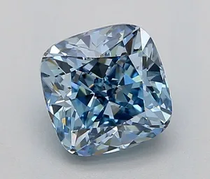 1.02ct CUSHION Fancy Vivid Blue VVS1 Coloured Lab diamond