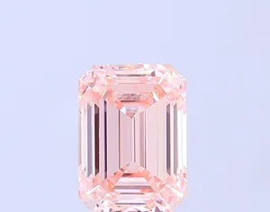 1.68ct EMERALD Fancy Pink VS1 Coloured Lab diamond