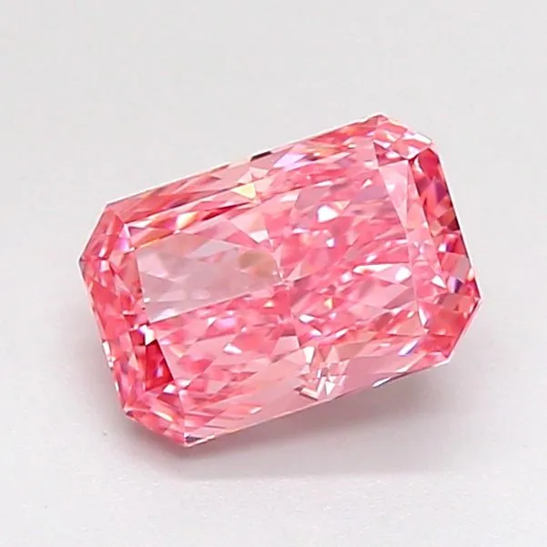 1.04ct RADIANT Fancy Vivid Pink VVS2 Coloured Lab diamond