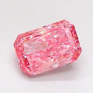 1.04ct RADIANT Fancy Vivid Pink VVS2 Coloured Lab diamond
