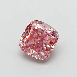 1.09ct CUSHION Fancy Intense Pink VVS2 Coloured Lab diamond