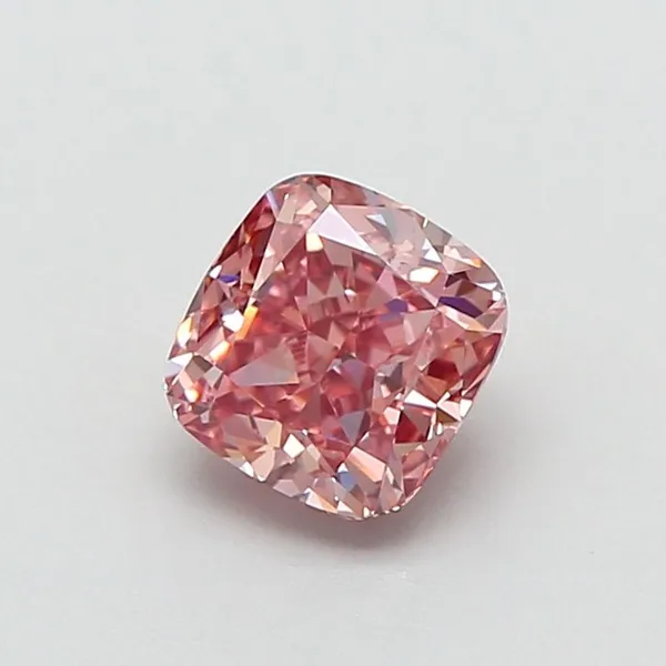 1.09ct CUSHION Fancy Intense Pink VVS2 Coloured Lab diamond