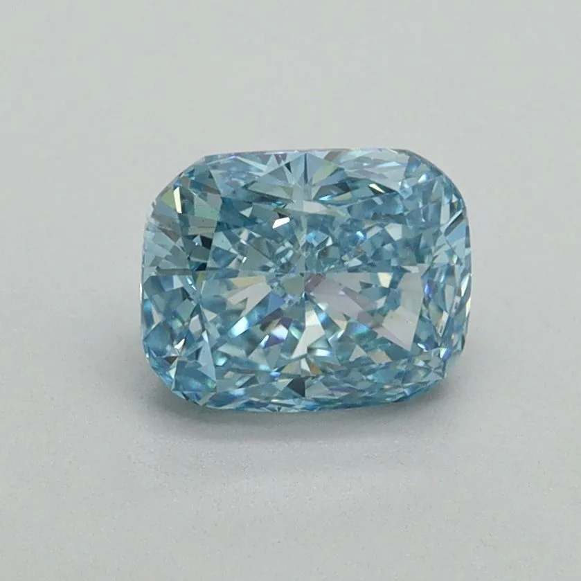 1.01ct CUSHION Fancy Vivid Blue VS1 Coloured Lab diamond