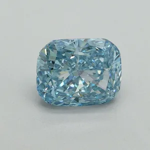 1.01ct CUSHION Fancy Vivid Blue VS1 Coloured Lab diamond