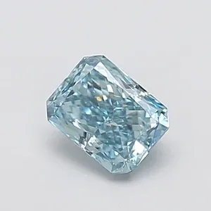 1.02ct RADIANT Fancy Vivid Greenish Blue VS2 Coloured Lab diamond
