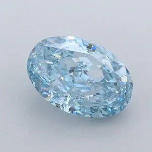 1.1ct OVAL Fancy Vivid Blue VVS1 Coloured Lab diamond