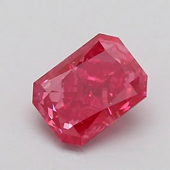 0.98ct RADIANT Fancy Vivid Pink VS1 Coloured Lab diamond