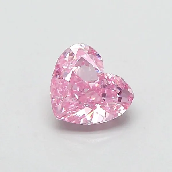 0.91ct HEART Fancy Vivid Pink VS1 Coloured Lab diamond