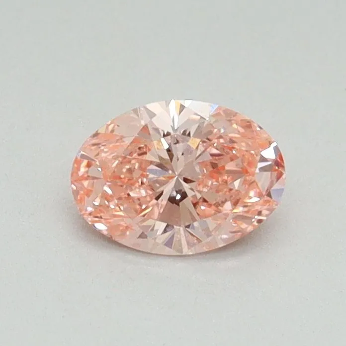 0.40ct OVAL Fancy Vivid Pink SI1 Coloured Lab diamond