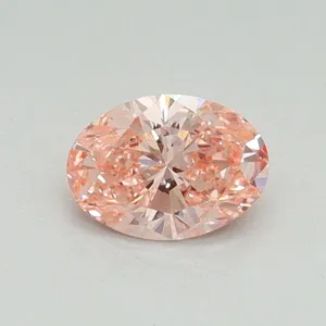 0.4ct OVAL Fancy Vivid Pink SI1 Coloured Lab diamond