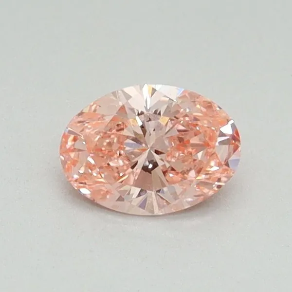 0.4ct OVAL Fancy Vivid Pink SI1 Coloured Lab diamond
