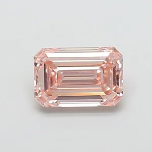 1.55ct EMERALD Fancy Pink VS1 Coloured Lab diamond