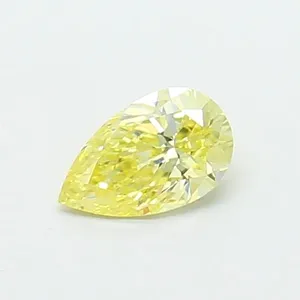 0.36ct PEAR Fancy Intense Yellow VVS2 Coloured Lab diamond