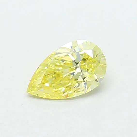 0.36ct PEAR Fancy Intense Yellow VVS2 Coloured Lab diamond