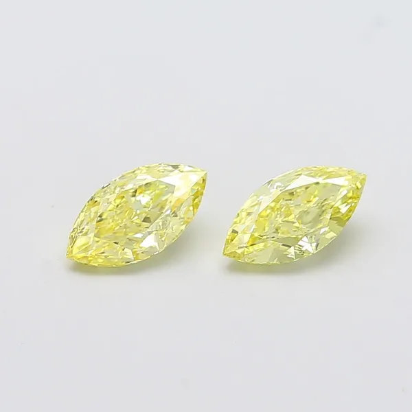 1ct MARQUISE Fancy Intense Yellow SI1 Coloured Lab diamond